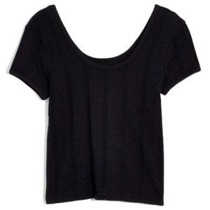 Madewell Pointelle Ribbed Scoop Neck Blouse
